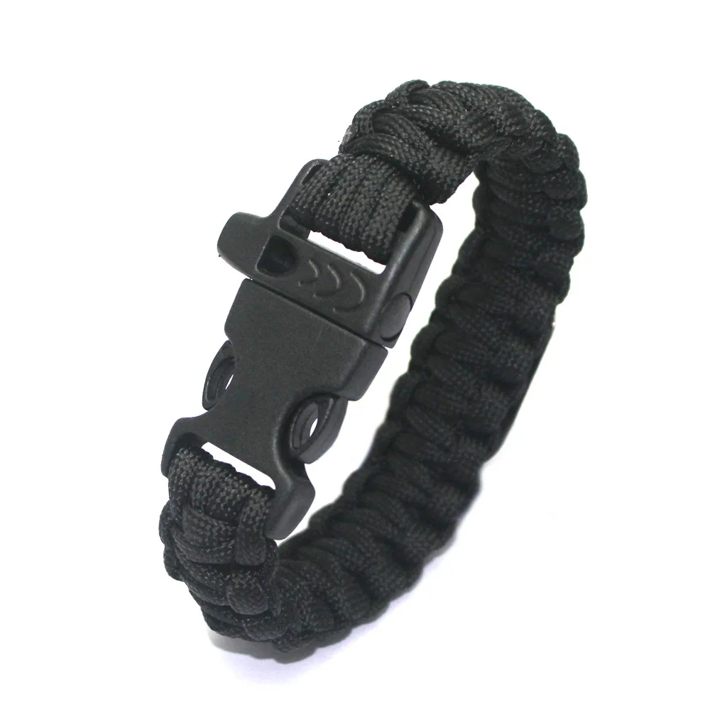 New Fashion OEM Paracord bracelet Customized outdoor emergency detachable whistle paracord 550 bracelet with Flag