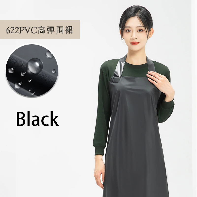 Kitchen Extended 105 Halter Waterproof Catering Aprons Utility Transparent PVC Apron