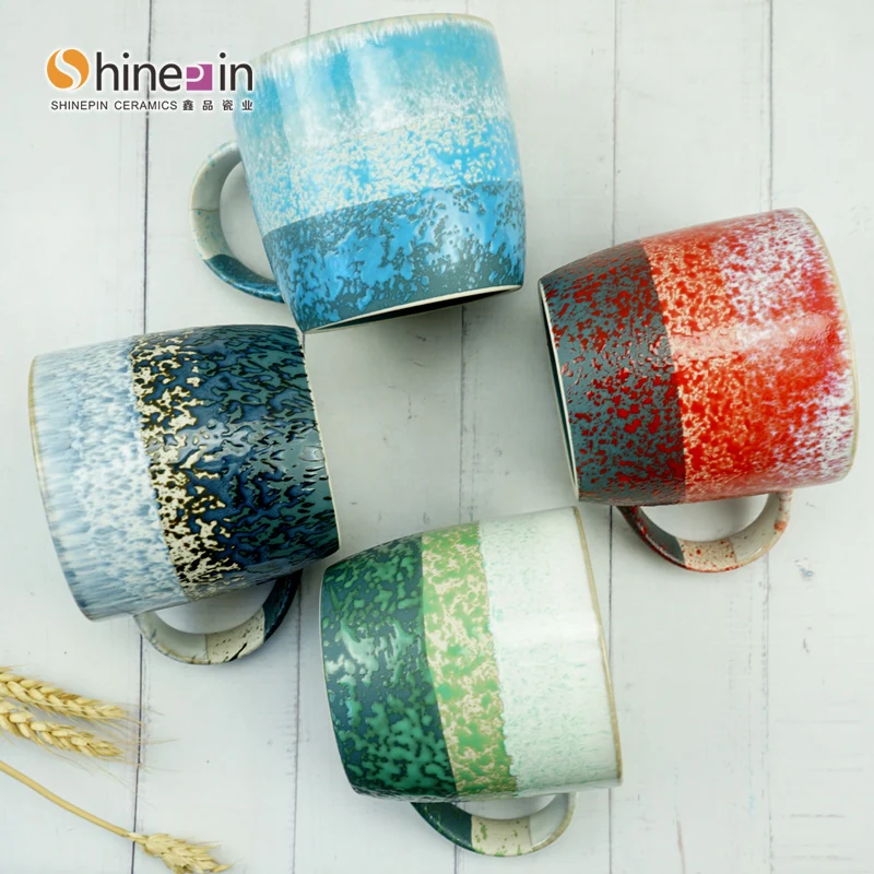 Wholesale custom sublimation blank glaze colored porcelain tea and coffee cups clay mug ceramic coffee ceramic mugs with saucer