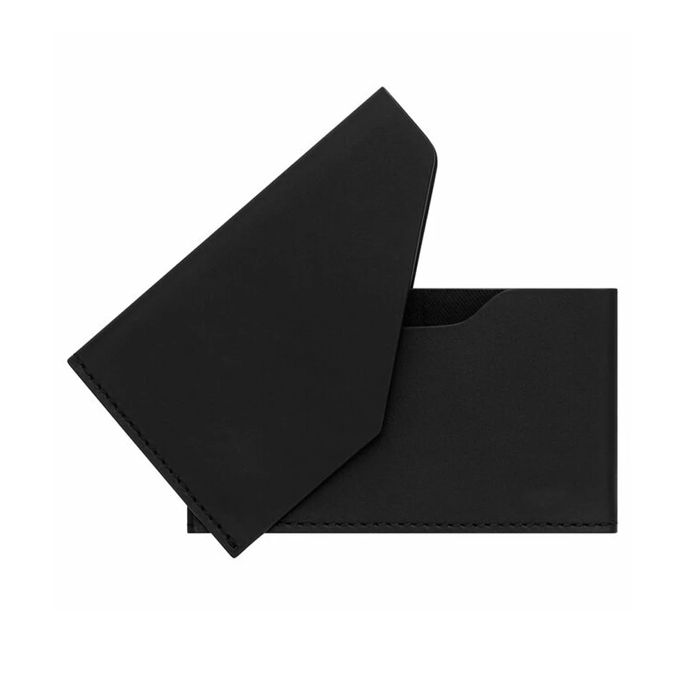 Wholesale Handmade Business A hinge flap Closure Custom Genuine Leather Card Holder For Men