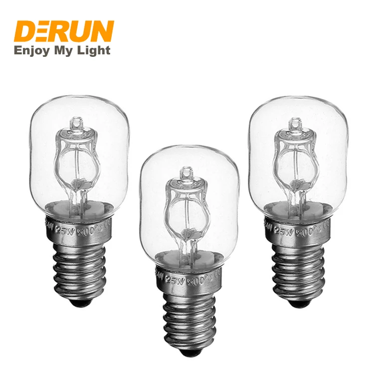 300 degree T25 Oven Bulbs Lighting Halogen Bulb  Lampblack Lamp Tubular Clear Glass Mini 18W 28W 42W E14 Base , HAL-OVEN