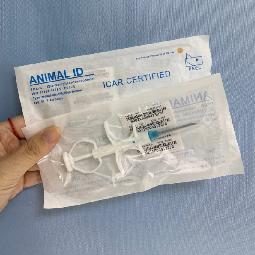 134.2KHz ICAR Pet Livestock Pigeon Laboratory Animal Tracking Identification RFID Tag Microchip Transponder Syringe