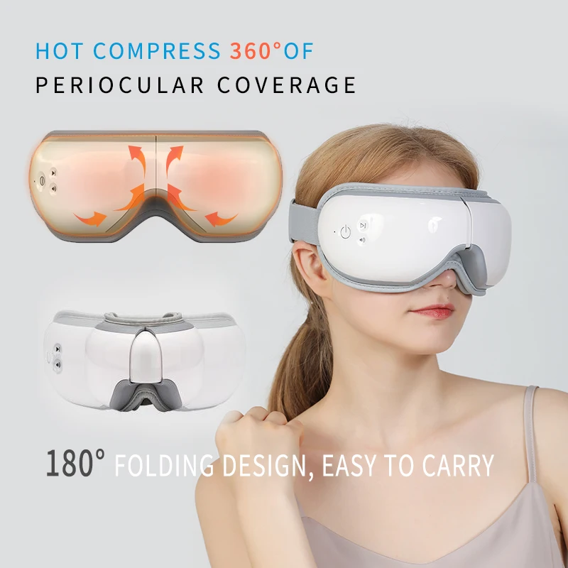 Amazon Hot Selling Renpho Smart Beauty Eye Massager machine  Heat Compress Vibrating Air Pressure 4 Modes Electric Eye Massager