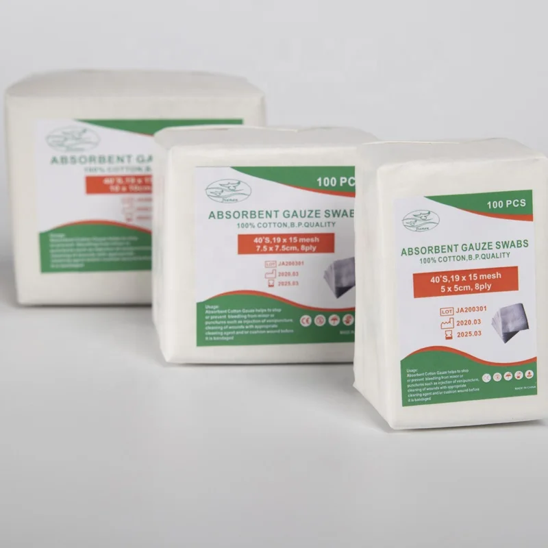 Non sterile Gauze swab compresse