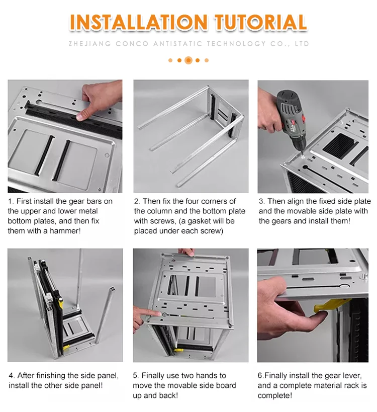 Wholesale Antistatic SMT ESD PCB Gear Track Adjustment Storage Magazine Rack