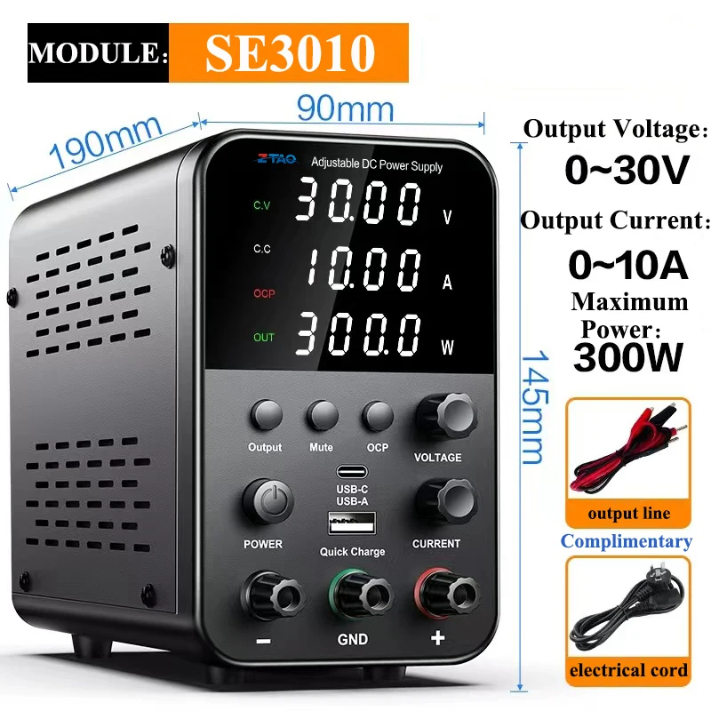 SE-3010 30V10A Variable Bench Laboratory Adjustable Regulator Switching DC Power Supply for high quality dc power supply