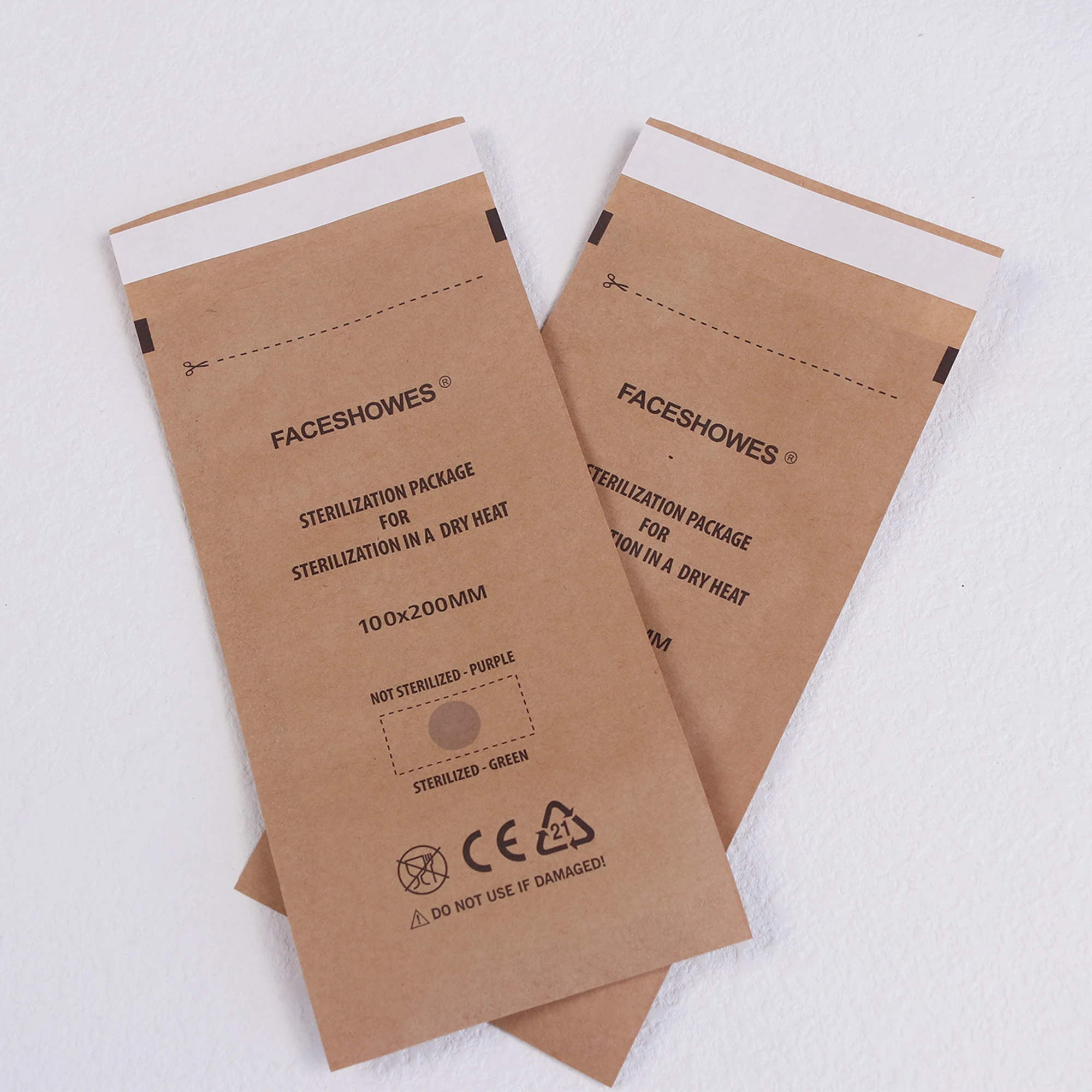 Nail Beauty Salon Tools 70x150mm 100x200mm Disposable autoclave sterilizer paper bags Dry sterilization pouches