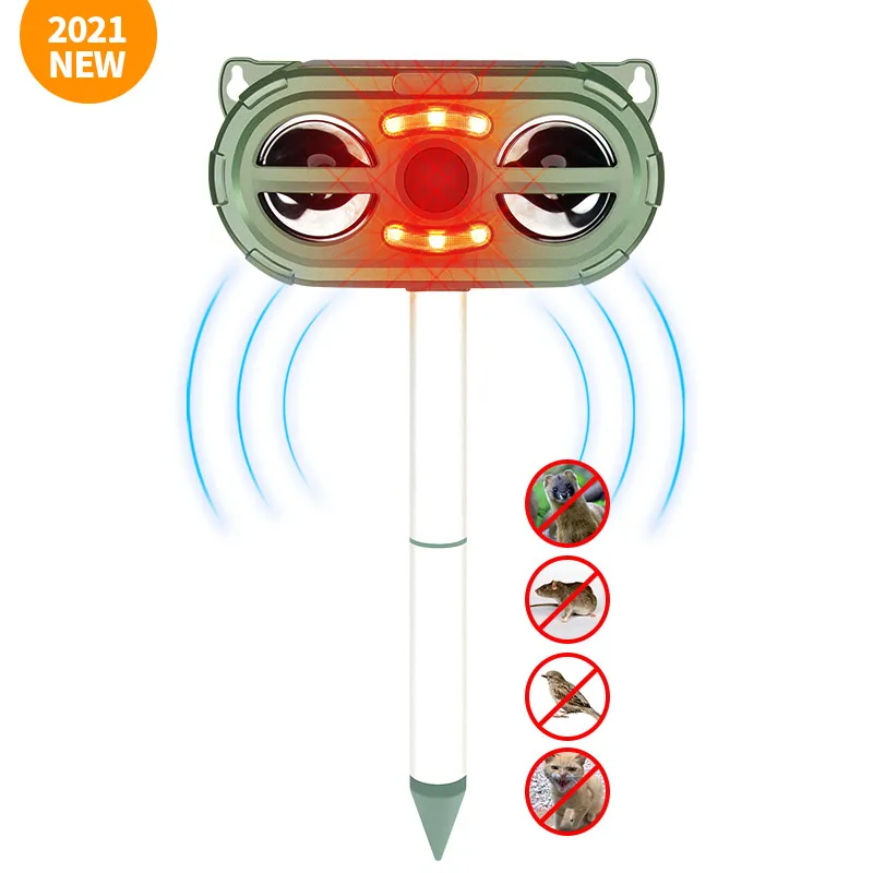 
NEW Product SJZ Outdoor solar ultrasonic bird snake dog cat repellent bear pest control repeller control animal repeller 