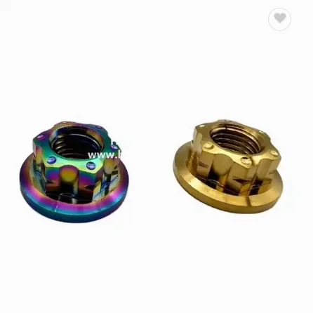 Custom M8M10 Flange bolts and nuts anodized bicycle motorcycle rear axle accessories