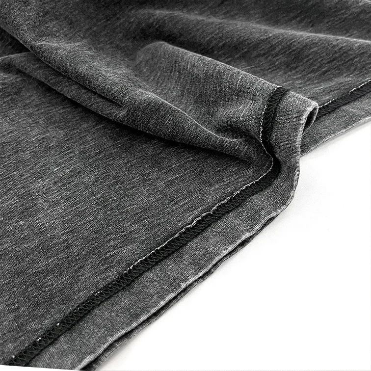 New fashion custom logo print 95% polyester 5% screen printing loose black acid washed t-shirts for women