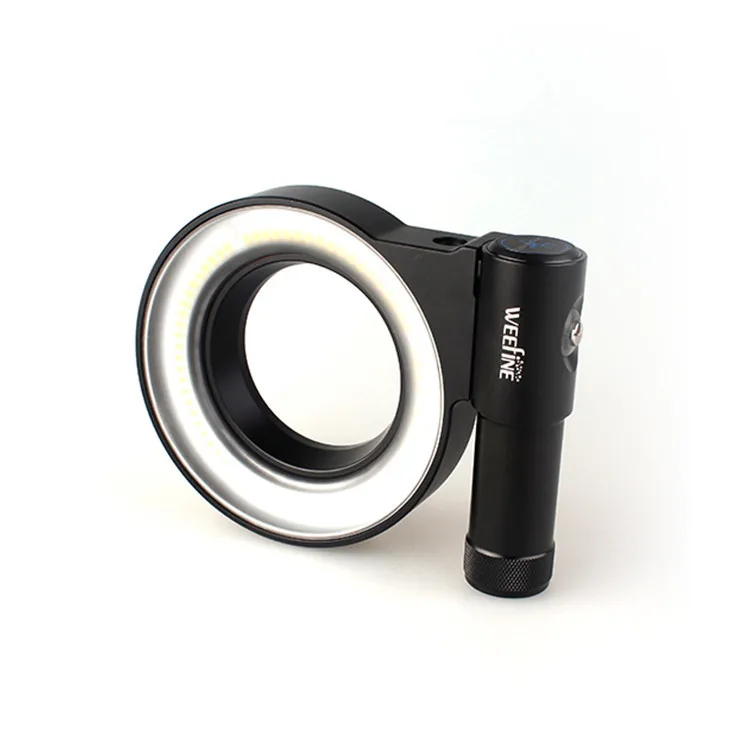 WEEFINE WF051 Ring Light 1000  Led Diving Torch scuba  Lamp Waterproof Light Photo Light