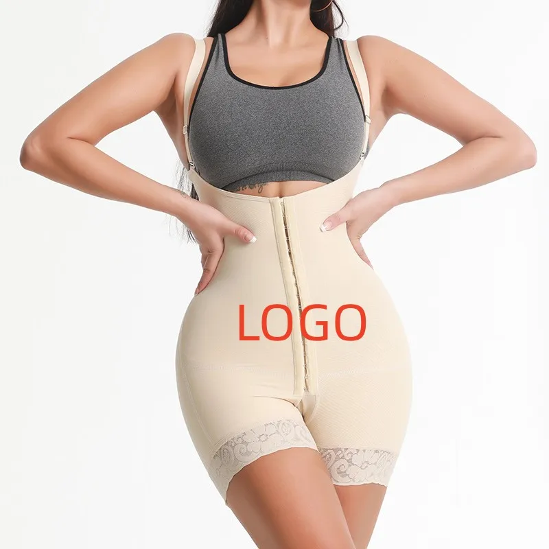 Custom Logo Seamless Women Bodysuit Slimming Waist Trainer Butt Lifter Push Up Corset Slim Shapewear Body Shaper Underwear