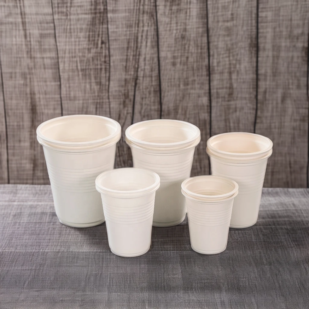 Wholesale Customized Disposable Cornstarch Paper Cups Hot & Cold Coffee Milk Tea Christmas Custom Biodegradable Corn Starch Cup