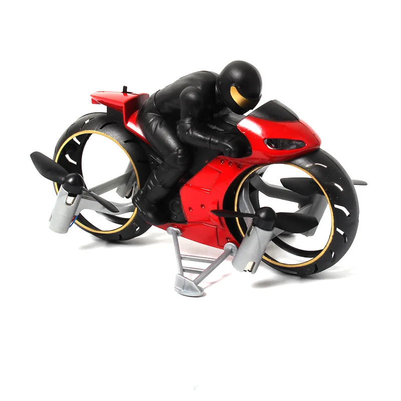 Land and air dual mode four axis motorcycle aircraft one key stunt light aircraft remote control vehicle