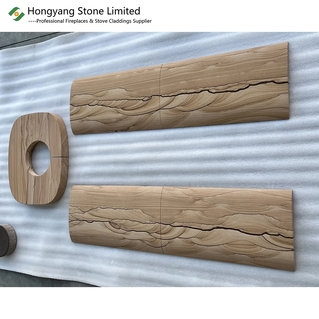 Chinese Yellow Sandstone Heat Storage Calddings Sandstein KAMINOFEN HARK Stoves Components