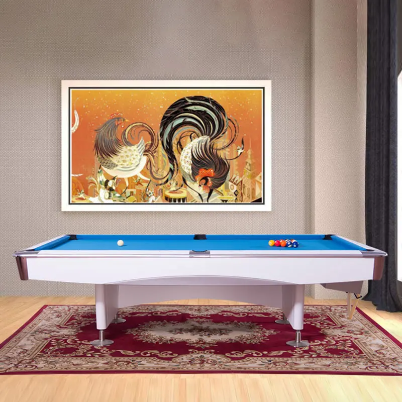 High-Class Solid Wood & Stone Slate 8FT 9FT Pool Table Indoor Club Entertainment Custom Size Modern Style Billiard Game