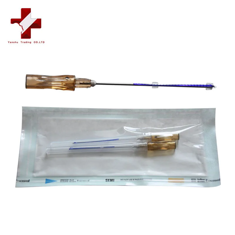 ACE PDO thread lift KOREA face/whole body - 360R Bidirection Cog Type/L-type Blunt Needle  (19G*100mm)