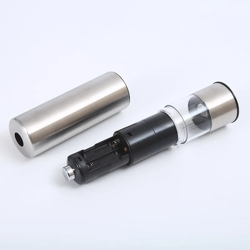 Hot Selling Rechargeable Electric Stainless Steel Gravity Mill Salt and Pepper Grinder with Spice Jar