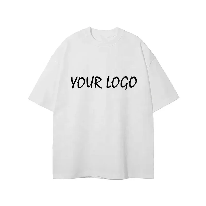 250g 100% Cotton Heavyweight Dropped Shoulder Unisex T Shirt Custom Logo Blank Plain Oversized Tshirt