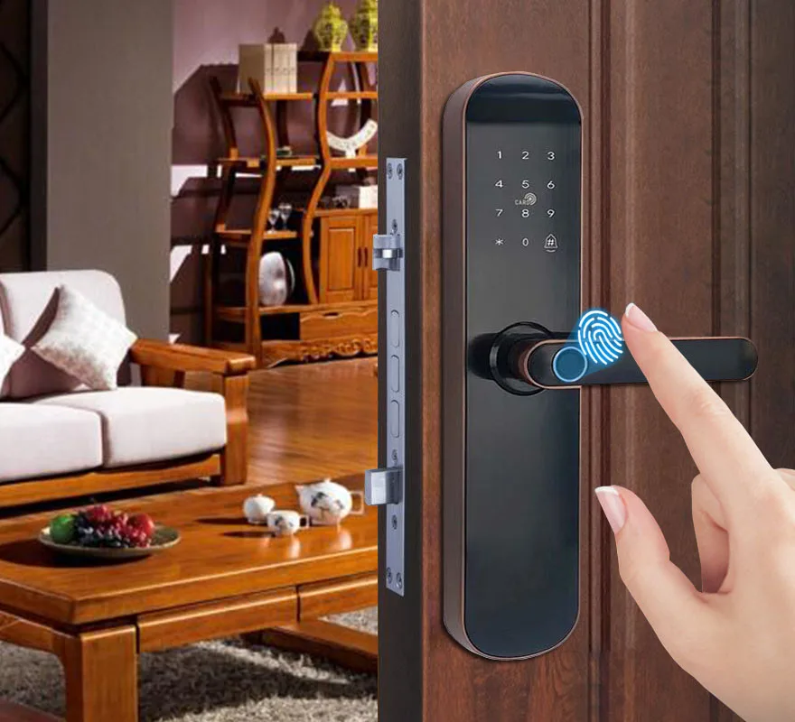 TTLOCK VV18M Smart Door Lock WiFi Ble Electronic Fingerprint Digital Lock with Alexa Google Home