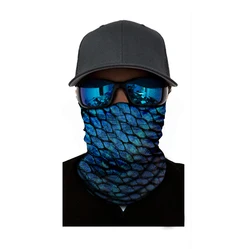 Fashion Personality 3D Men Face Printing Big mouth Magic Headscarf Multifunction Bandana