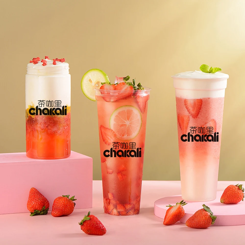 
Bubble milk tea ingredients strawberry jam for make fruit-flavored beverage 