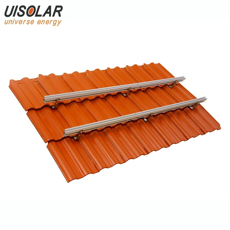 A Complete Set Of High Quality PV Solar Panel Rack Pitched Tile Roof Solar Mount Bracket