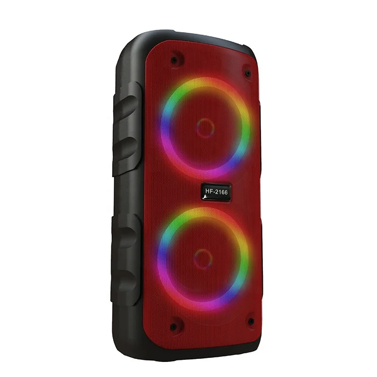 ВЧ 2166 мини сабвуфер музыкальная звуковая коробка колонки с микрофоном с синим зубом BT RGB динамик