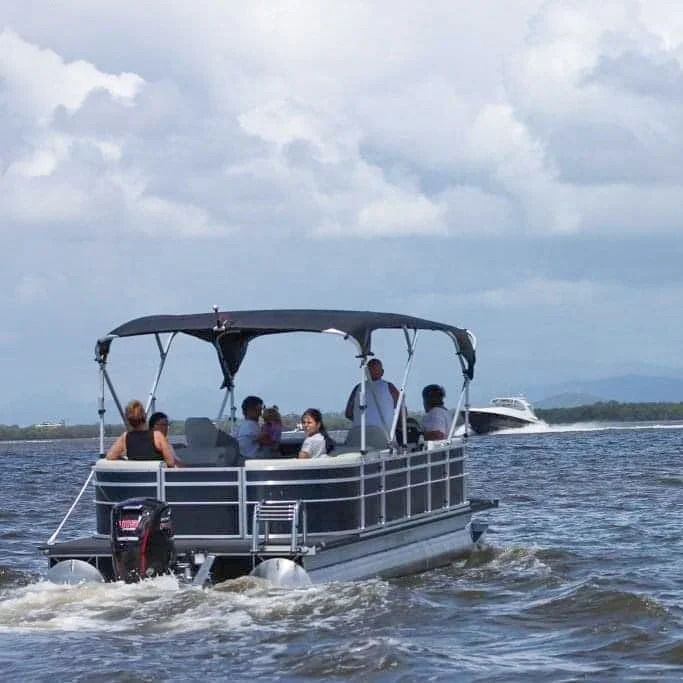 Allsea 15-30ft floating tube family water play sea grass marine floor catamaran outboard luxury yacht aluminum Pontoon Boat