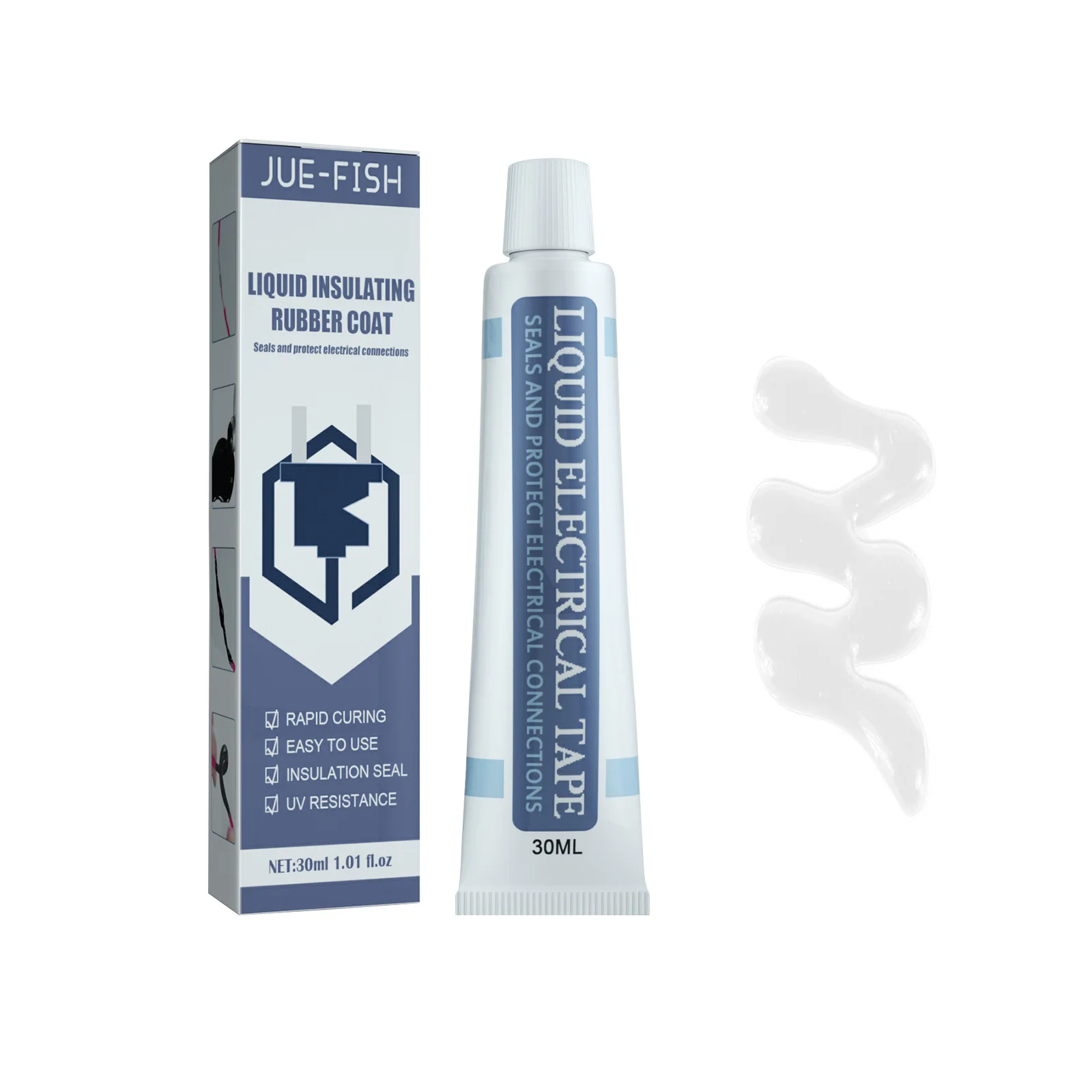 Jue-fish liquid insulation tape Lithium battery sealant Circuit board waterproof adhesive flame retardant high temperature