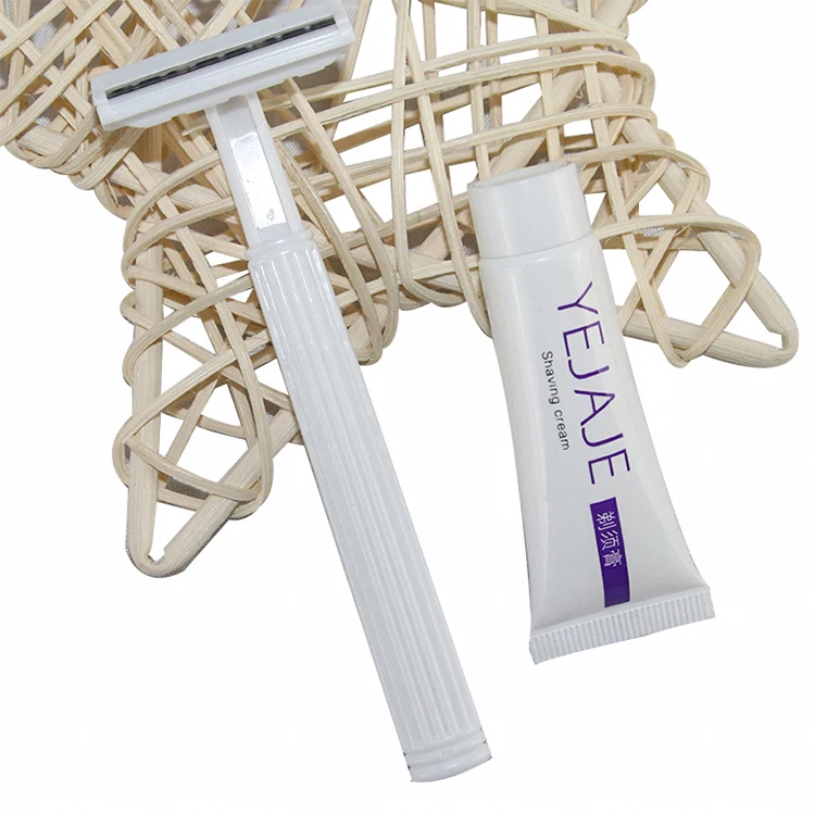 Hotel Travel Shaving Kit Stainless Steel Double Blade Manual Disposable Razor for Men