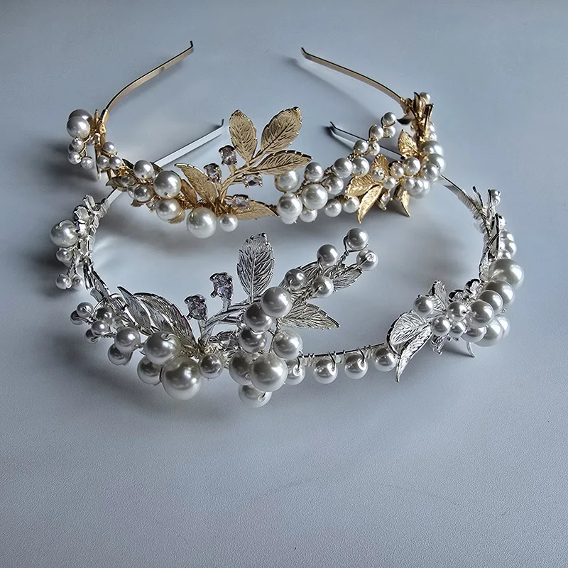 Свадебные украшения ручной работы из сплава циркония и жемчуга