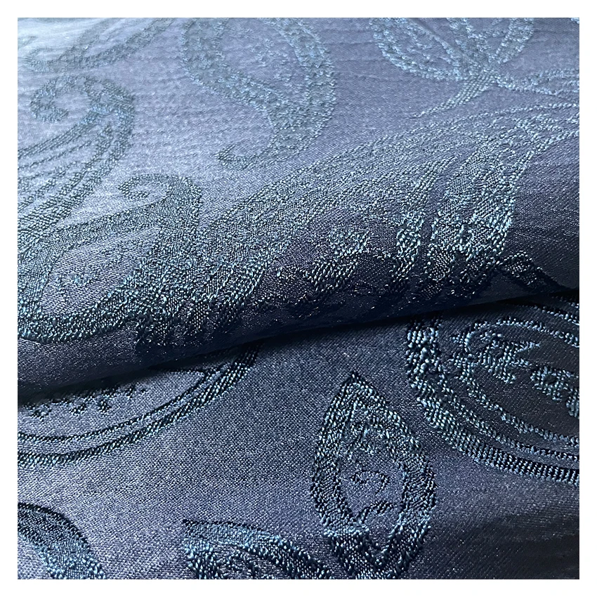 Shao Xing 2023 New Style Spring High Quality Woven Jacquard Fabrictr  Two Ton TR Jacquard Satin  Fabric   Muslim Abaya Fabric