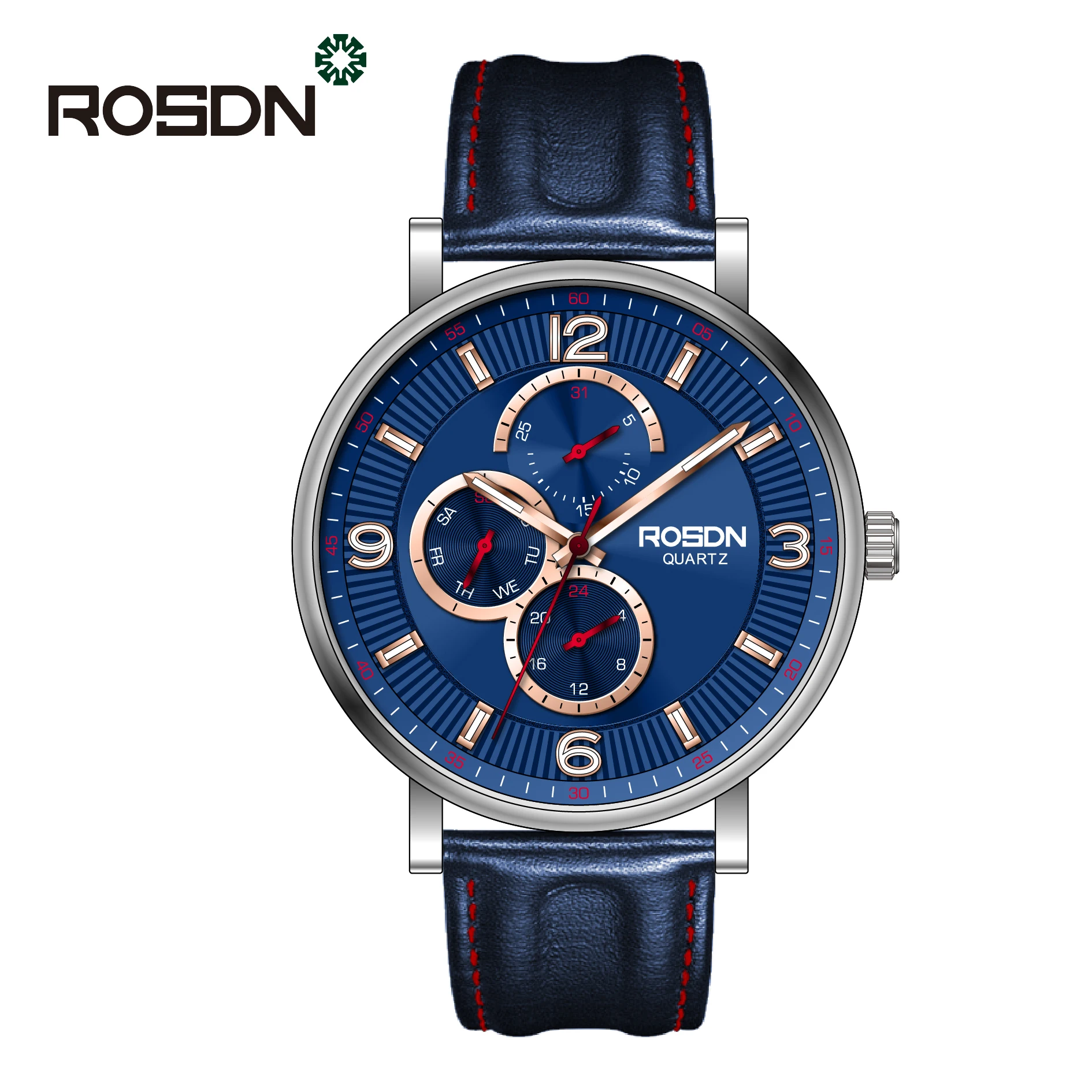 
Fashion New Design Hot Sale Reloj Hombre Japan Movt Wrist Watch Men Analog Chronograph Quartz Watches 