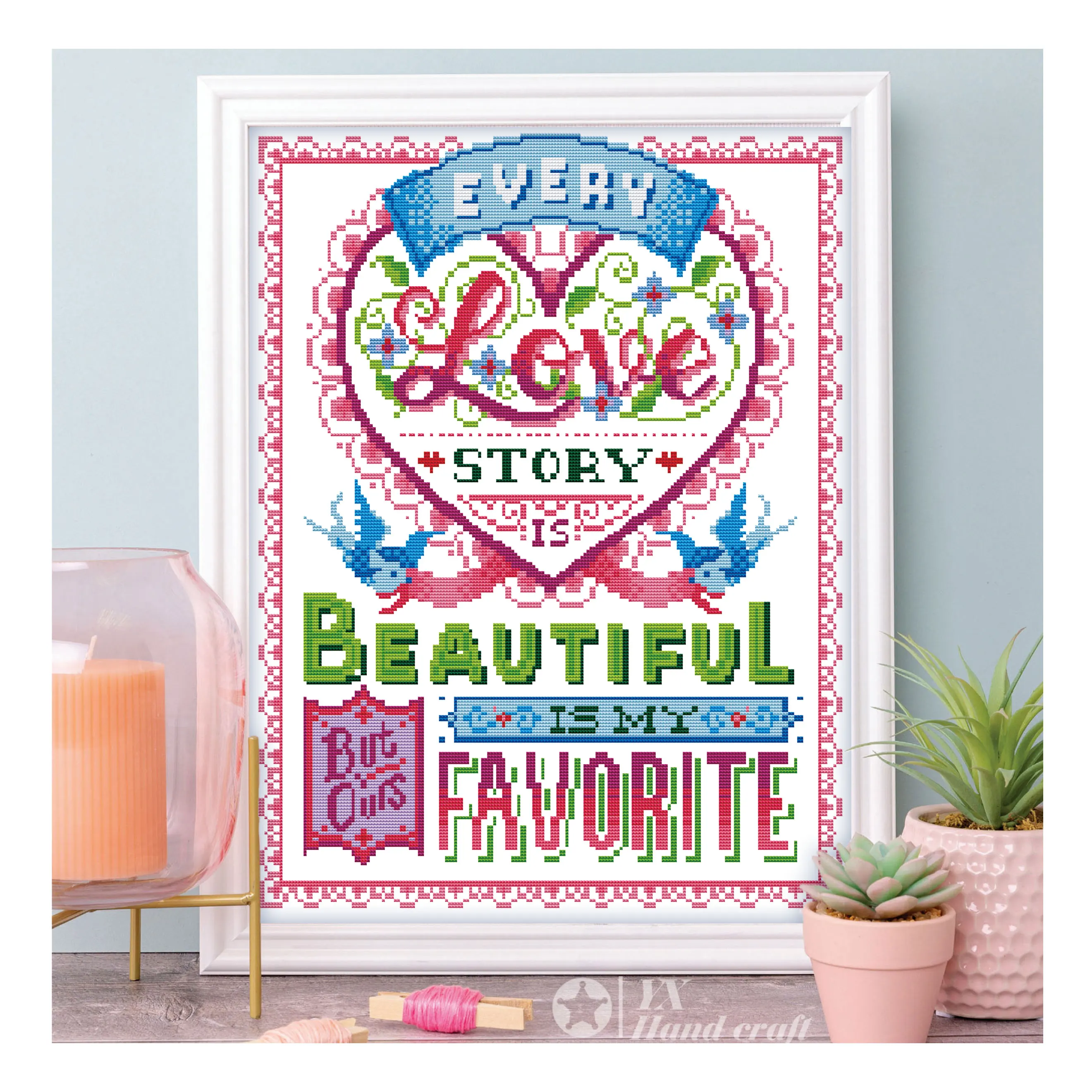 DIY Stamped Cross Stitch  Kits Thread Needlework Embroidery Printed Pattern 11CT Home Decoration