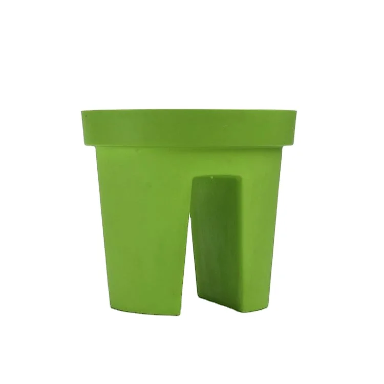 Leizisure Railing Pot Wall Hanging Half Round Garden Plastic Flower Pot For Fence
