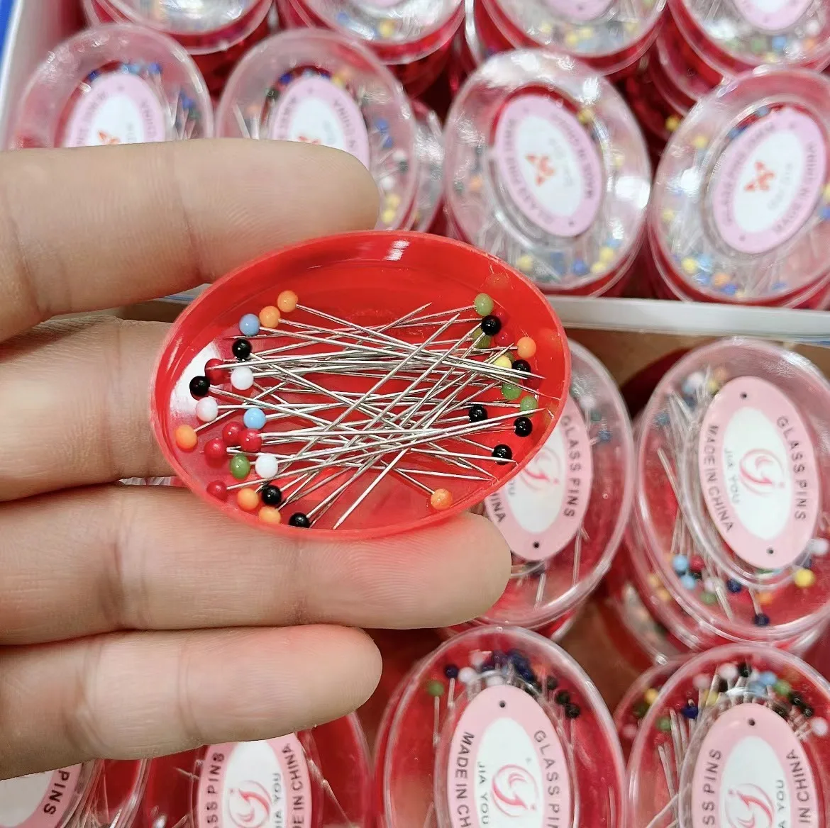 Hijab pins Glass pin round tip needle hijab accessory