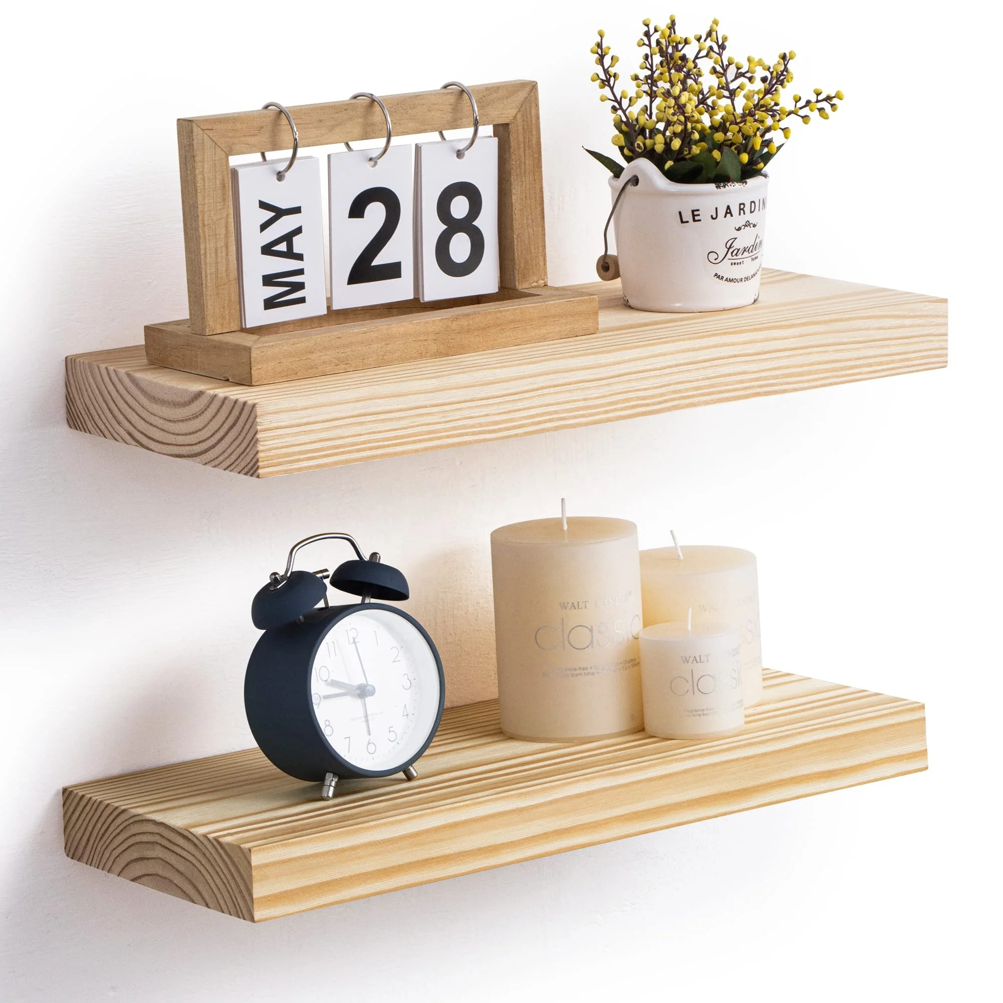 Wholesale custom wall-mounted floating bookshelf Solid wood modern display storage shelf Wall Mounted Bookshelf