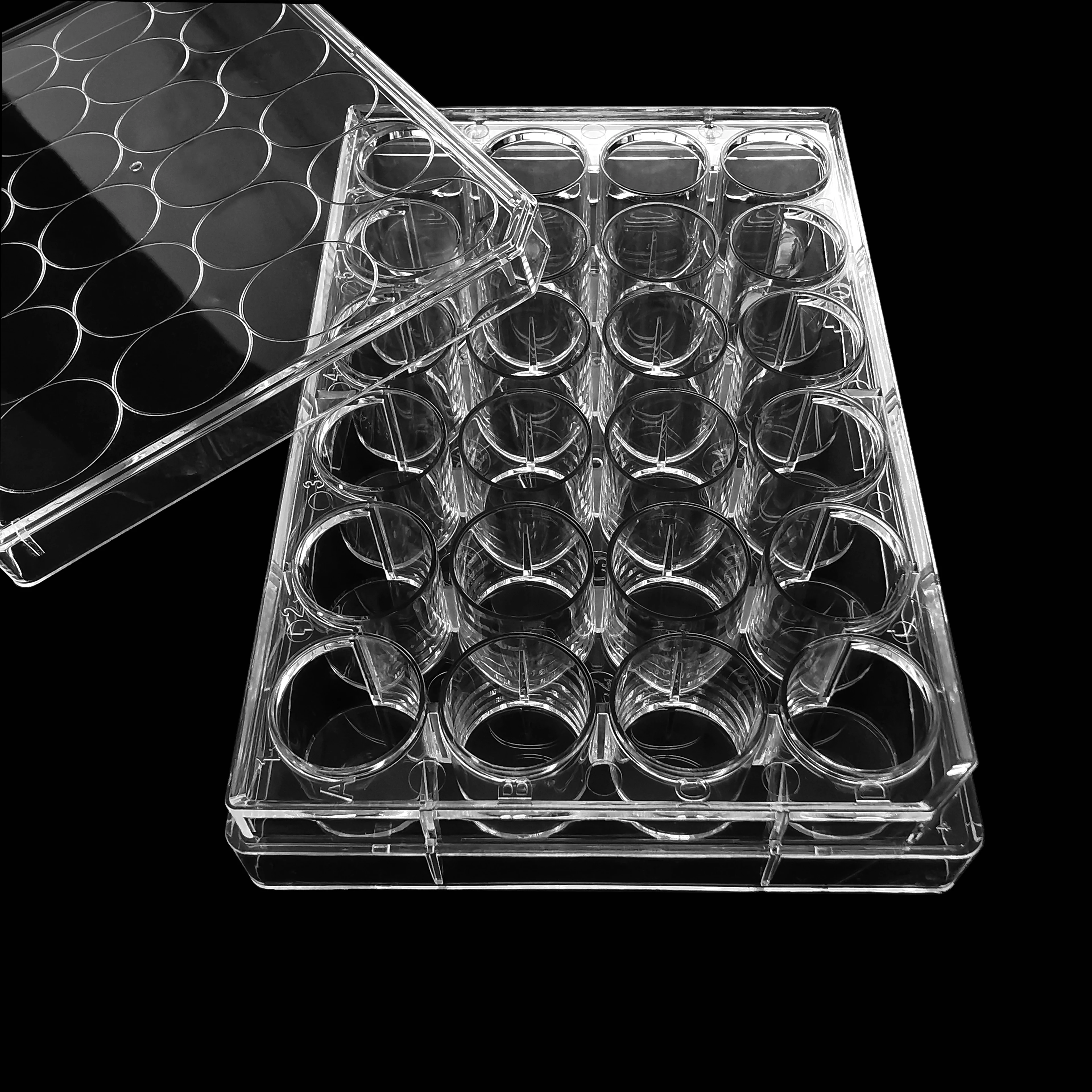 Wholesale Laboratory Polystyrene Rigid Plastic Packaging TC Treated 24-well Cell Culture Plate Dish