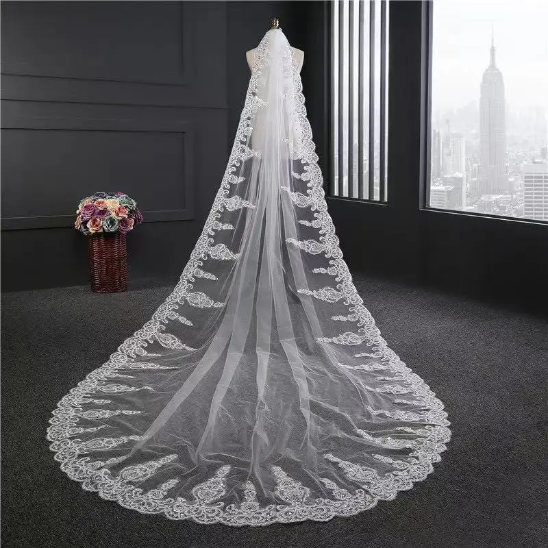 
Soft Tulle Bride to be Veils Wedding Bridal Cathedral Veil 3.5M long 
