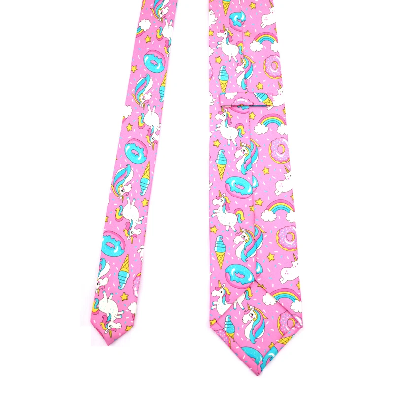 Men Necktie 100% Silk 16mm Thickness Digital Printing Neck Ties With Animal Print