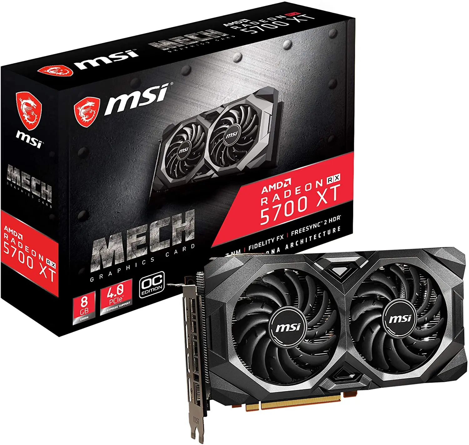 Видеокарта MSI AMD Radeon RX 5500 XT GAMING X с 8 Гб GDDR6