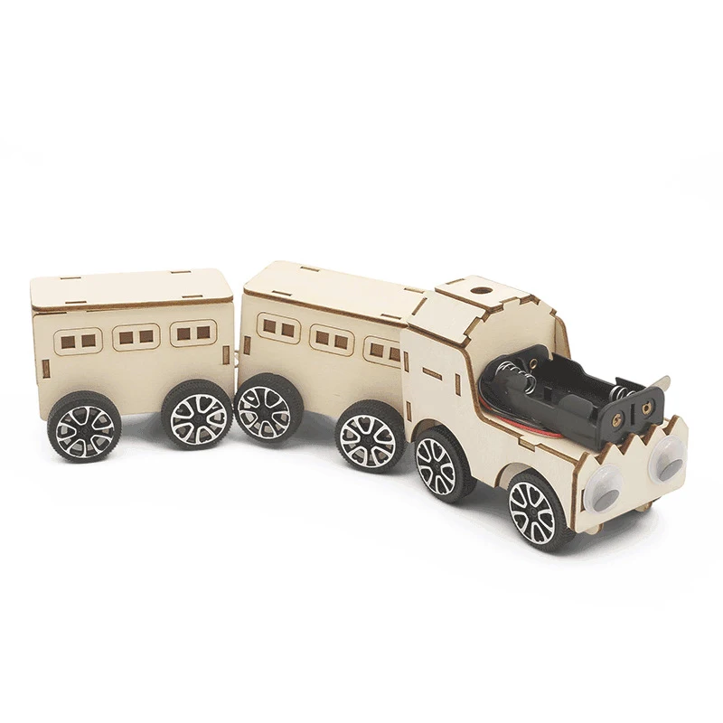 STEM Toys Educational Wood Puzzle Set DIY Wooden Car Set for Gift