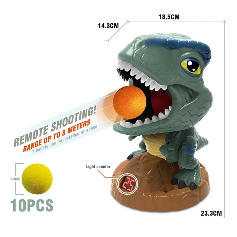 Game dinosaur sound shooting 12 EVA foam balls shoot gun shooting hunting with scoring