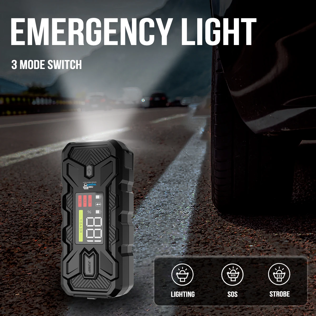 Super Capacitor Portable Car Jump Starter Auto Battery Boost UltraSafe 12V 3000A Lithium Jump Starter For Vehicles Car