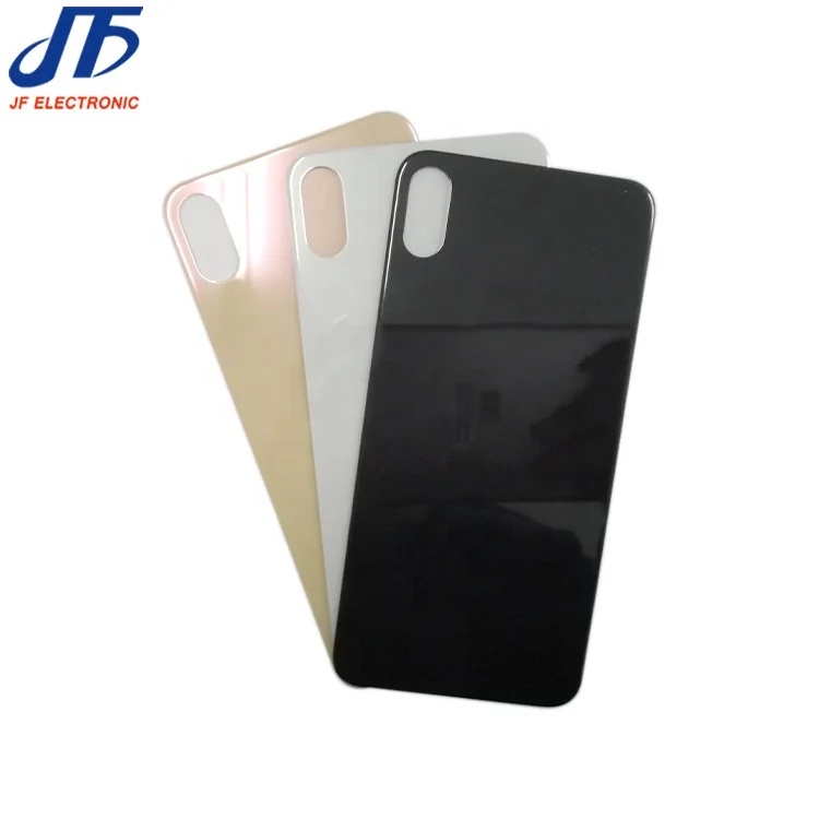 Big hole Back glass battery door cover for iphone xs max rear panel with