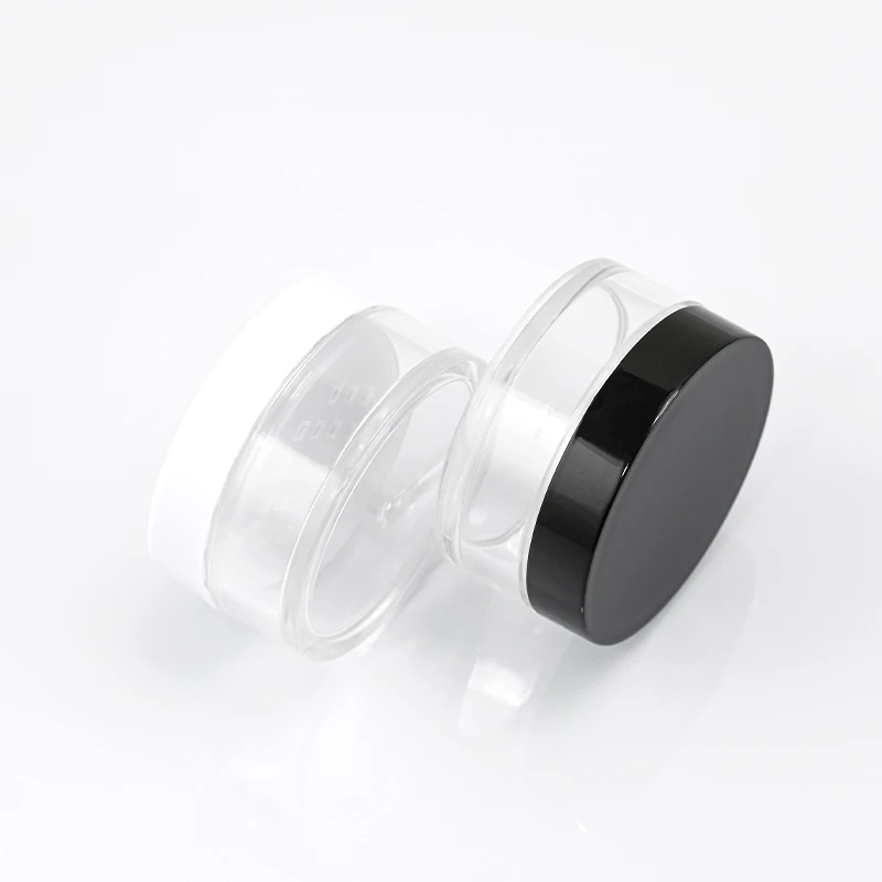 wholesale 20g 50g  black or white cap  mini empty Acrylic plastic cosmetic powder box