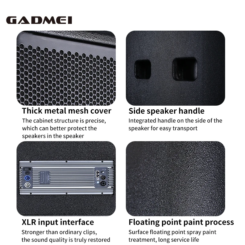 Amplifier powered speakers professional active  15 inch 1000 watt full range 15 inch speaker box dj speaker set system