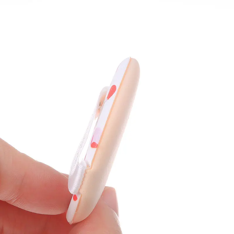 Premium latex free sponge face liquid foundation sponge air cushion puff with custom logo ribbon