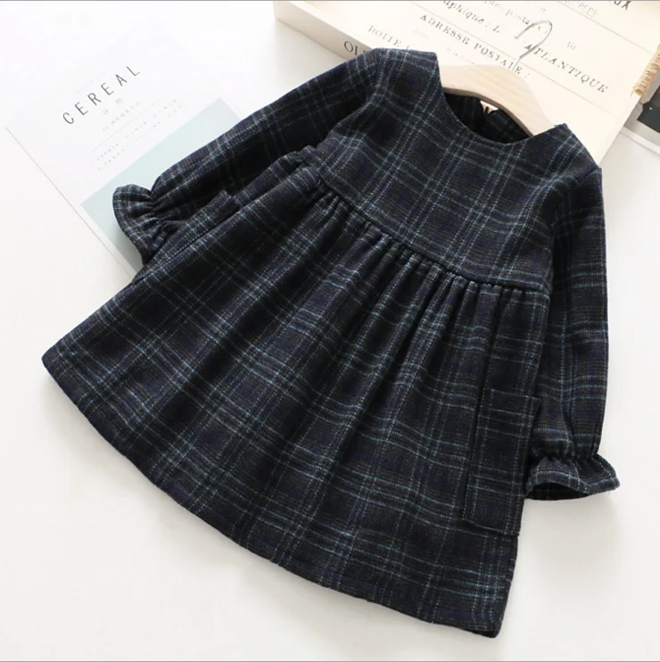 Wholesale High Quality Long Sleeve Ruffle Party apparel girls clothes dress for 10 year olds